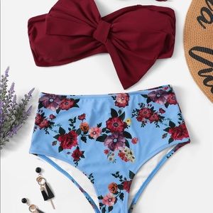 Now Bandeau with floral high waist❤️